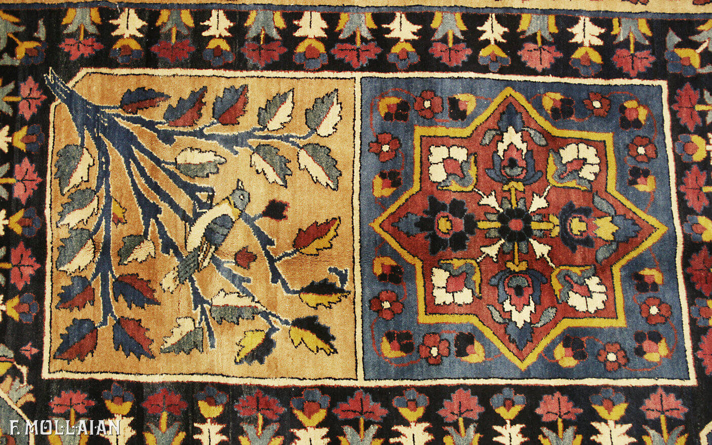 Antique Persian Yazd Carpet (573x410 cm)